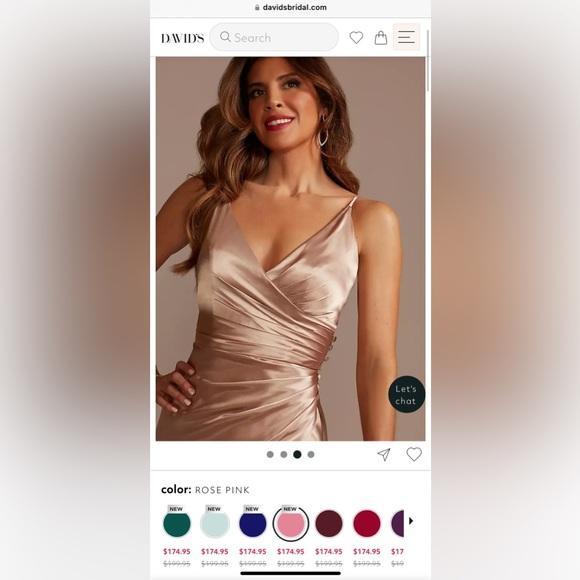 David’s Bridal Galina Signature Bridesmaid dress Size 6 - Picture 4 of 13